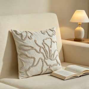 Kissenbezug Chenille Wohnzimmer Stille zwischen schwarzen Linien