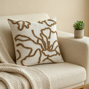 Kissenbezug Chenille Wohnzimmer Stille zwischen schwarzen Linien