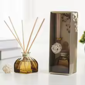 Reed Diffuser Bernsteinglas Rattan Nacht die nach Harz duftet